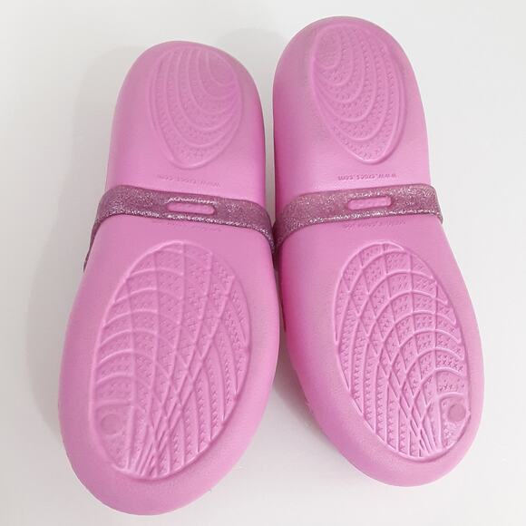 Crocs Keeley Flats Disney Princess Aurora Pink Ballet Flats Girls 1 Ballerina - Picture 8 of 8